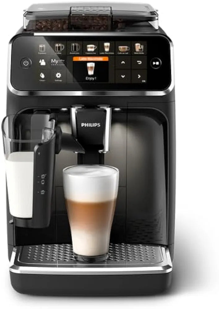 Philips Espressomaschine der Serie 5400 – Genießen Sie 12 Getränke, schnell reinigendes LatteGo, intuitives TFT-Display, anpassbare Kaffeeeinstellungen, erstklassiges Küchendesign 